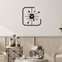 Wallity Reloj de Pared Decorativo Cuadrado de Metal Negro